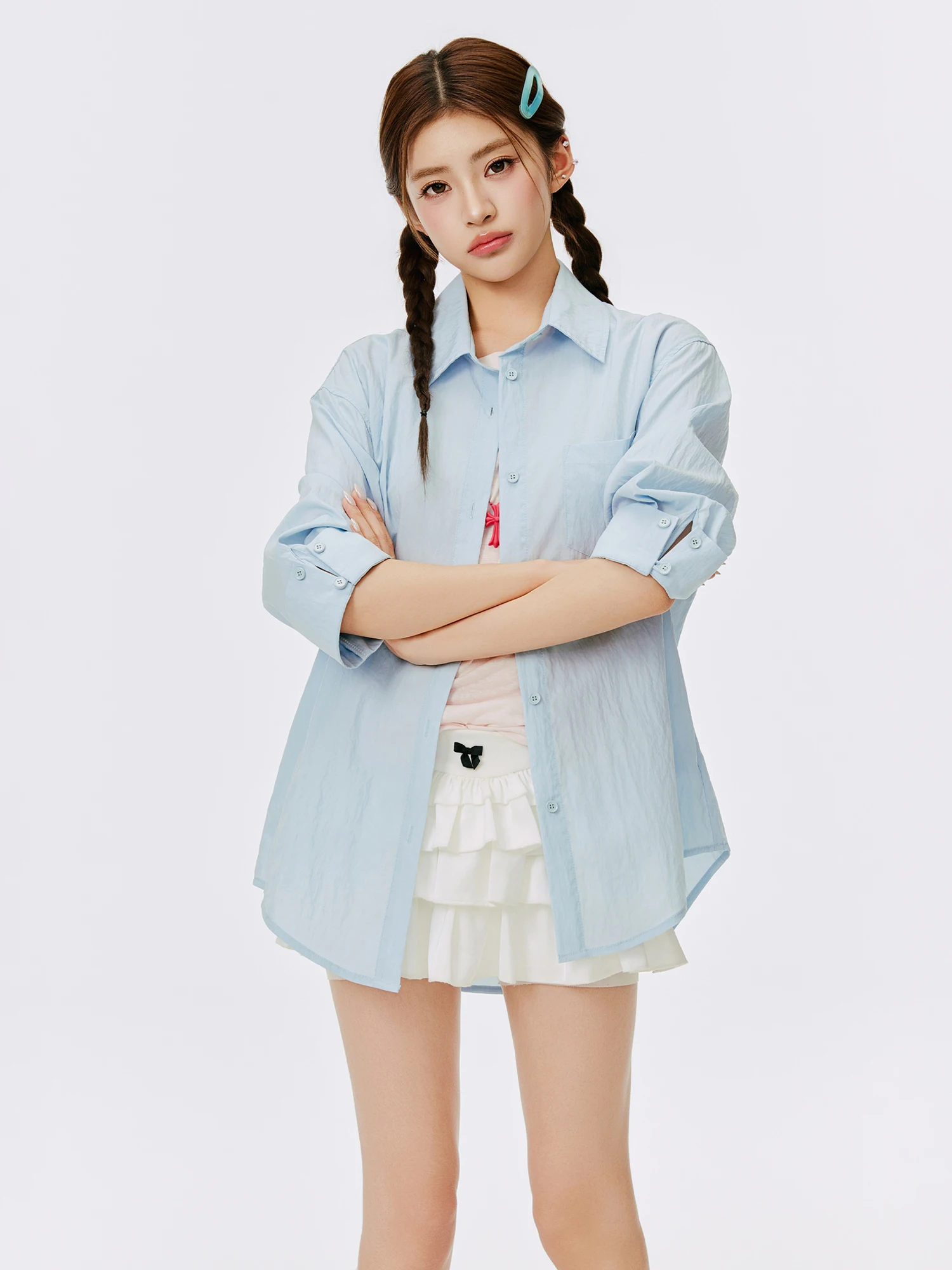 Burgenland Women's Seven-Quarter Sleeve Silk Shirt Summer New Style Loose Fit Casual Shirt Sun Protection Fashionable Top
Burgenland Women's Seven-Quarter Sleeve Silk Shirt Summer New Style Loose Fit Casual Shirt Sun Protection Fashionable Top