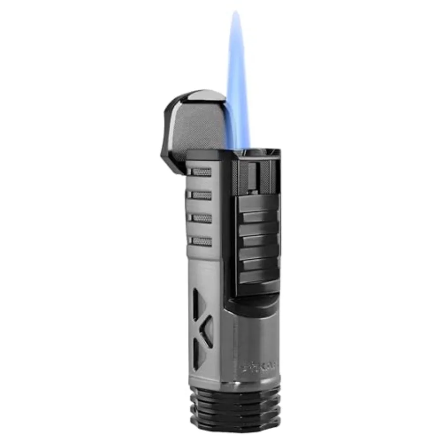Tactical Single-Jet Lighter, Gunmetal and Black - Powerful Flame, Red Design with Rest Feature, Pocket Clip, EZ-View Fuel Windo
Tactical Single-Jet Lighter, Gunmetal and Black - Powerful Flame, Red Design with Rest Feature, Pocket Clip, EZ-View Fuel Windo