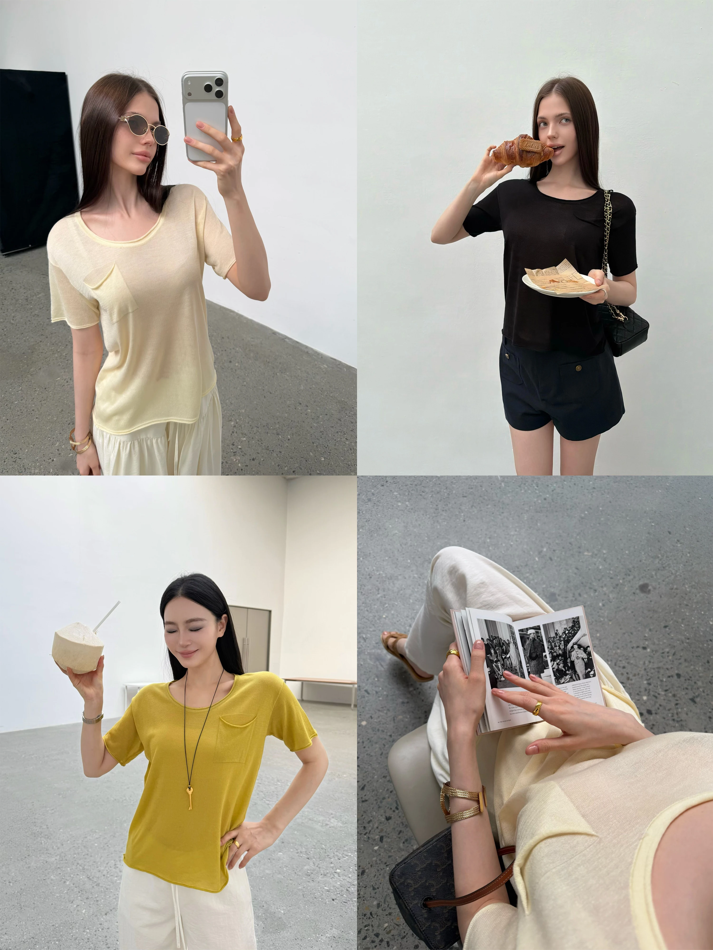 ZhouMiao Natural Looking White Water Casual Loose Fit T-Shirt with Pockets Short Sleeve round Neck Linen Blend Summer Top
ZhouMiao Natural Looking White Water Casual Loose Fit T-Shirt with Pockets Short Sleeve round Neck Linen Blend Summer Top