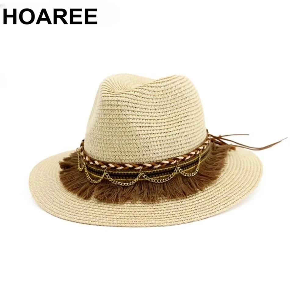 HOAREE Beige Straw Hats Women Beach Hat with Tassels Outdoor Seaside Sun Protection Jazz Hats Ladies Sun Hat for Summer Black
HOAREE Beige Straw Hats Women Beach Hat with Tassels Outdoor Seaside Sun Protection Jazz Hats Ladies Sun Hat for Summer Black