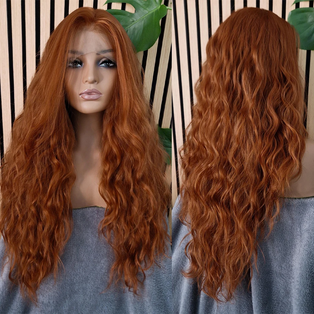 13X4 Ginger Synthetic Lace Front Wigs for Women Long Wave Wig Loose Curly Wig Heat Resistant Ginger Orange Wig Cosplay Daily Use
13X4 Ginger Synthetic Lace Front Wigs for Women Long Wave Wig Loose Curly Wig Heat Resistant Ginger Orange Wig Cosplay Daily Use