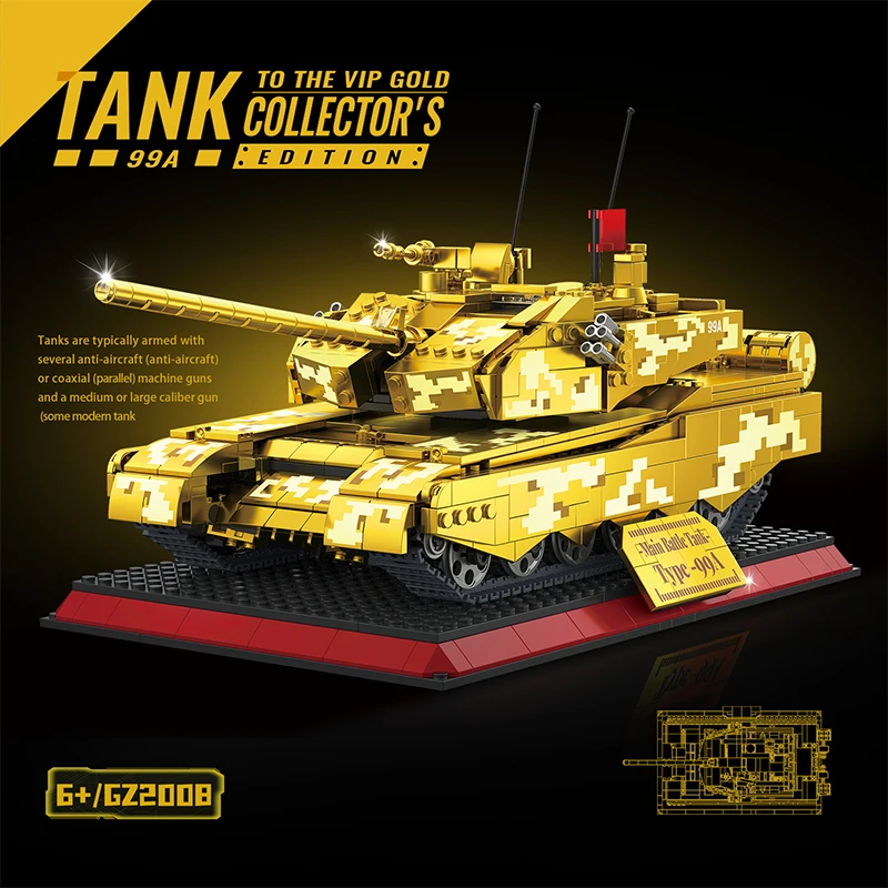 Hot Golden Favorite Version Tank Building Block Toy Set Classic World War II Military Model Armored Vehicle Gift For Boy Friends
Hot Golden Favorite Version Tank Building Block Toy Set Classic World War II Military Model Armored Vehicle Gift For Boy Friends