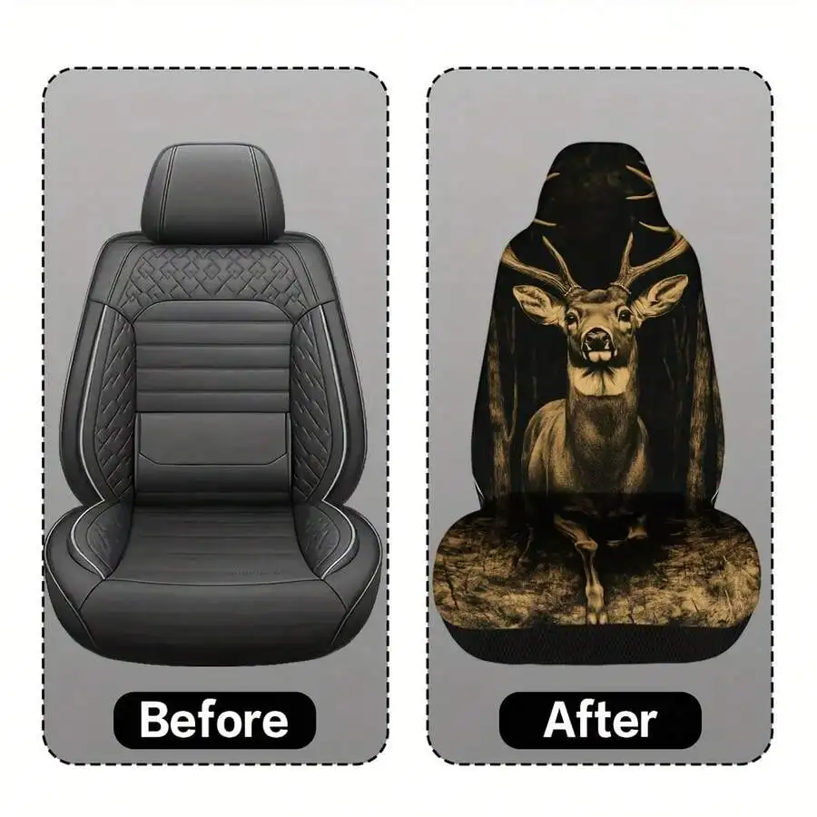 Universal Car Seat Cover With Deer Forest Print Design For Adult Vehicle Interior
Universal Car Seat Cover With Deer Forest Print Design For Adult Vehicle Interior