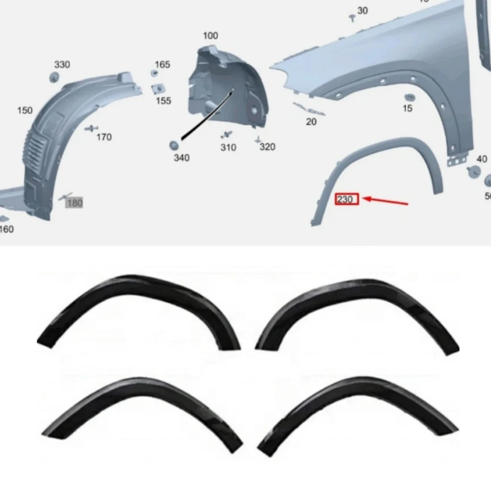 Front and rear bumper wheel arches A1668846122 A1668846222 A1668846522 A1668846622 For Mercedes Benz GL GLS-Class W166
Front and rear bumper wheel arches A1668846122 A1668846222 A1668846522 A1668846622 For Mercedes Benz GL GLS-Class W166