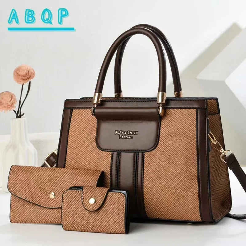 ABQP New Women's Handbags Luxury Brand 3-piece Set Women's Shoulder Crossbody Bag High Quality Casual Women's Bag Large Capacity
ABQP New Women's Handbags Luxury Brand 3-piece Set Women's Shoulder Crossbody Bag High Quality Casual Women's Bag Large Capacity