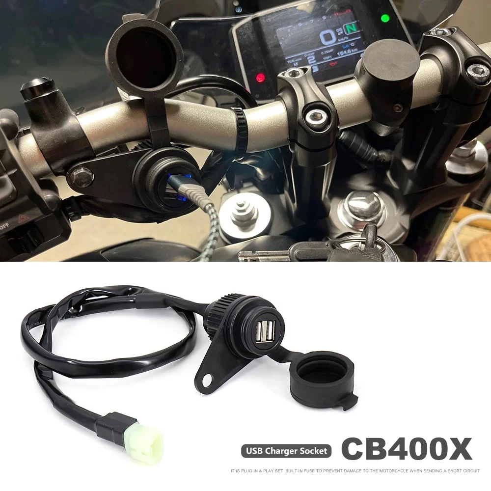 Motorcycle USB Charger Socket USB Charger Dual Socket Converter Accessory Suitable For Honda CB400X CB 400 X CB400 X CB500X
Motorcycle USB Charger Socket USB Charger Dual Socket Converter Accessory Suitable For Honda CB400X CB 400 X CB400 X CB500X