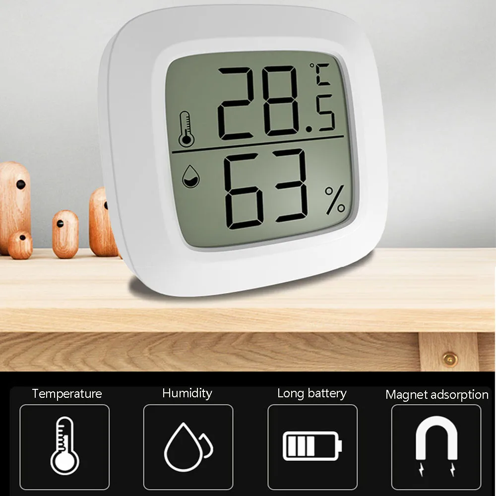 Mini LCD Digital Thermometer Hygrometer Indoor Electronic Temperature Hygrometer Gauge Sensor Meter Household Thermometer
Mini LCD Digital Thermometer Hygrometer Indoor Electronic Temperature Hygrometer Gauge Sensor Meter Household Thermometer