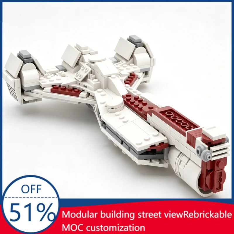 482PCS StarBattle Consular-Class Light Republic Cruiser Alternate Build From Set 75376 Model Custom Block Assembly Education Toy
482PCS StarBattle Consular-Class Light Republic Cruiser Alternate Build From Set 75376 Model Custom Block Assembly Education Toy