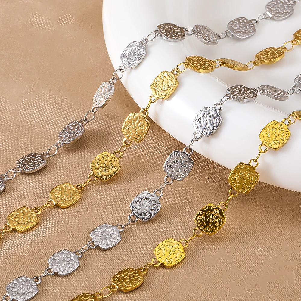 0.5/1Meter Stainless Steel Multi-style Embossing Link Chains For DIY Women Bracelet Necklace Jewelry Making Supplies Accessories
0.5/1Meter Stainless Steel Multi-style Embossing Link Chains For DIY Women Bracelet Necklace Jewelry Making Supplies Accessories
