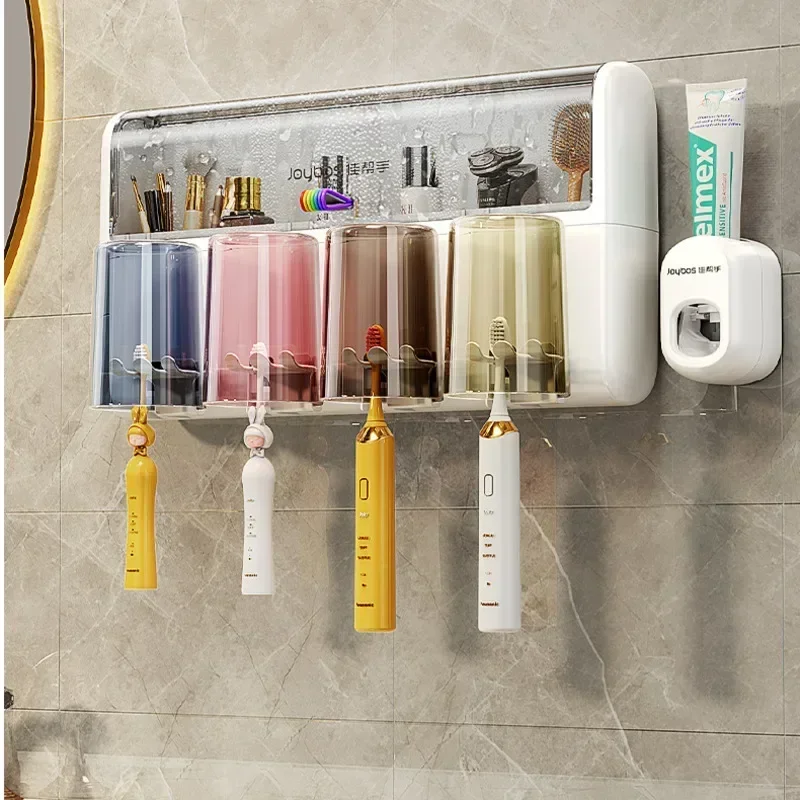 No Punching Color Toothbrush Cup Holder Dustproof Organizer Antibacterial Rack High Guardrail Shelf Hygienic Bathroom Accessory
No Punching Color Toothbrush Cup Holder Dustproof Organizer Antibacterial Rack High Guardrail Shelf Hygienic Bathroom Accessory
