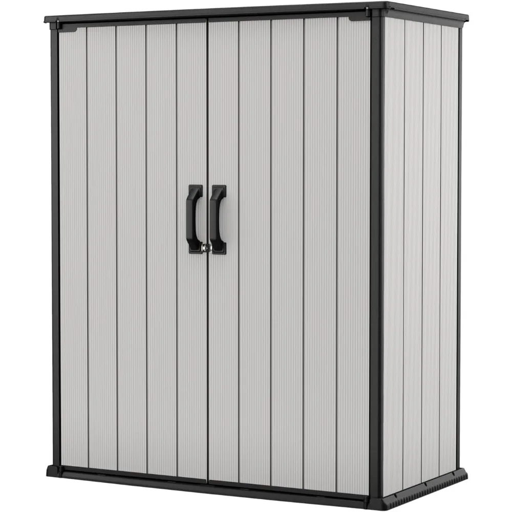 Premier Tall 4.6 x 5.6 ft. Resin Outdoor Storage Shed with Shelving Brackets for Patio Furniture, Pool Accessories, and Bikes,
Premier Tall 4.6 x 5.6 ft. Resin Outdoor Storage Shed with Shelving Brackets for Patio Furniture, Pool Accessories, and Bikes,