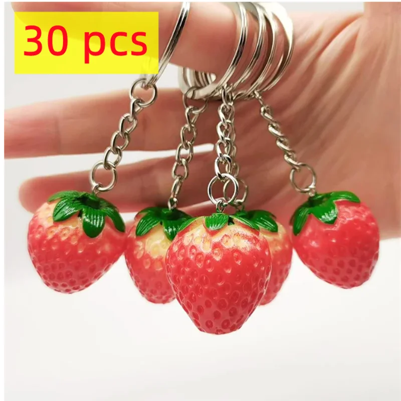 30 Pcs Creative Realistic Strawberry Keychain For Women Girl Jewelry 3CM Cute Fruit Car Key Holder Keyring
30 Pcs Creative Realistic Strawberry Keychain For Women Girl Jewelry 3CM Cute Fruit Car Key Holder Keyring