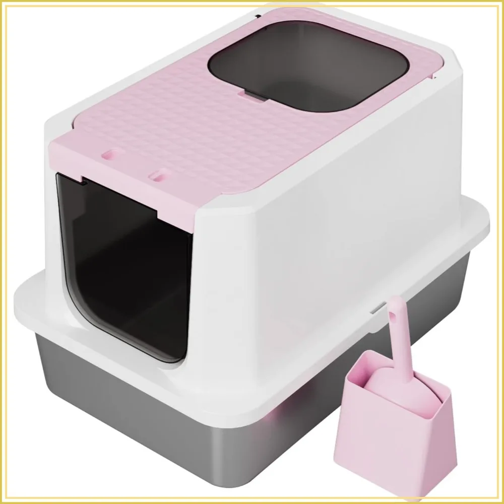Extra Large Enclosed Cat Litter Box with Top Entry, Anti-Leak, Non-Stick & Odor Control
Extra Large Enclosed Cat Litter Box with Top Entry, Anti-Leak, Non-Stick & Odor Control
