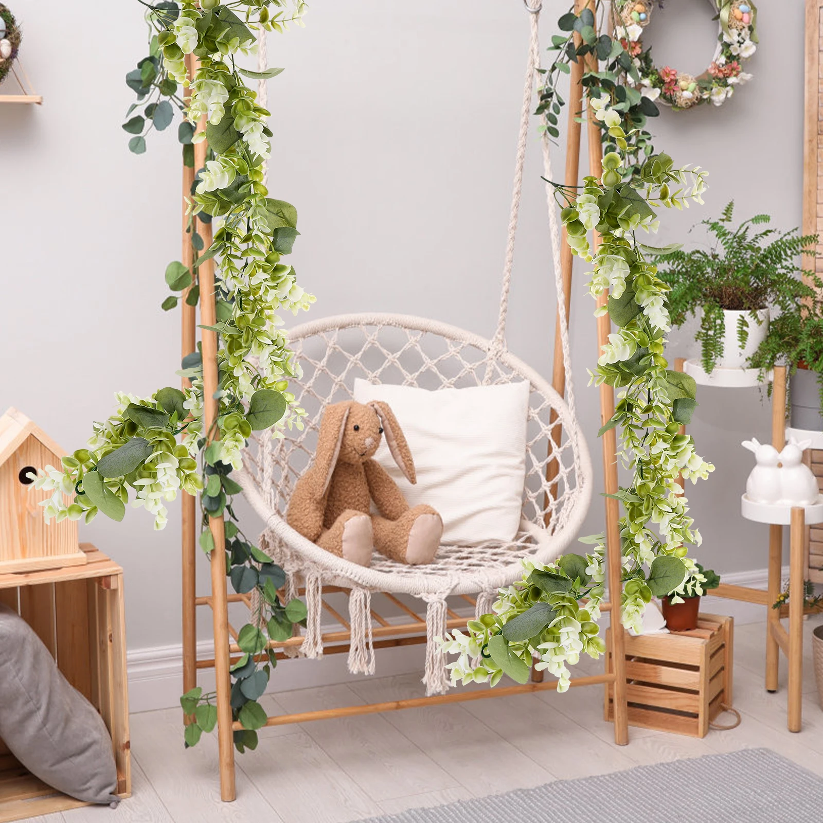 1.8m Artificial Eucalyptus Realistic Faux Greenery Vine Decor Wedding Home Seasonal Layout Plants
1.8m Artificial Eucalyptus Realistic Faux Greenery Vine Decor Wedding Home Seasonal Layout Plants