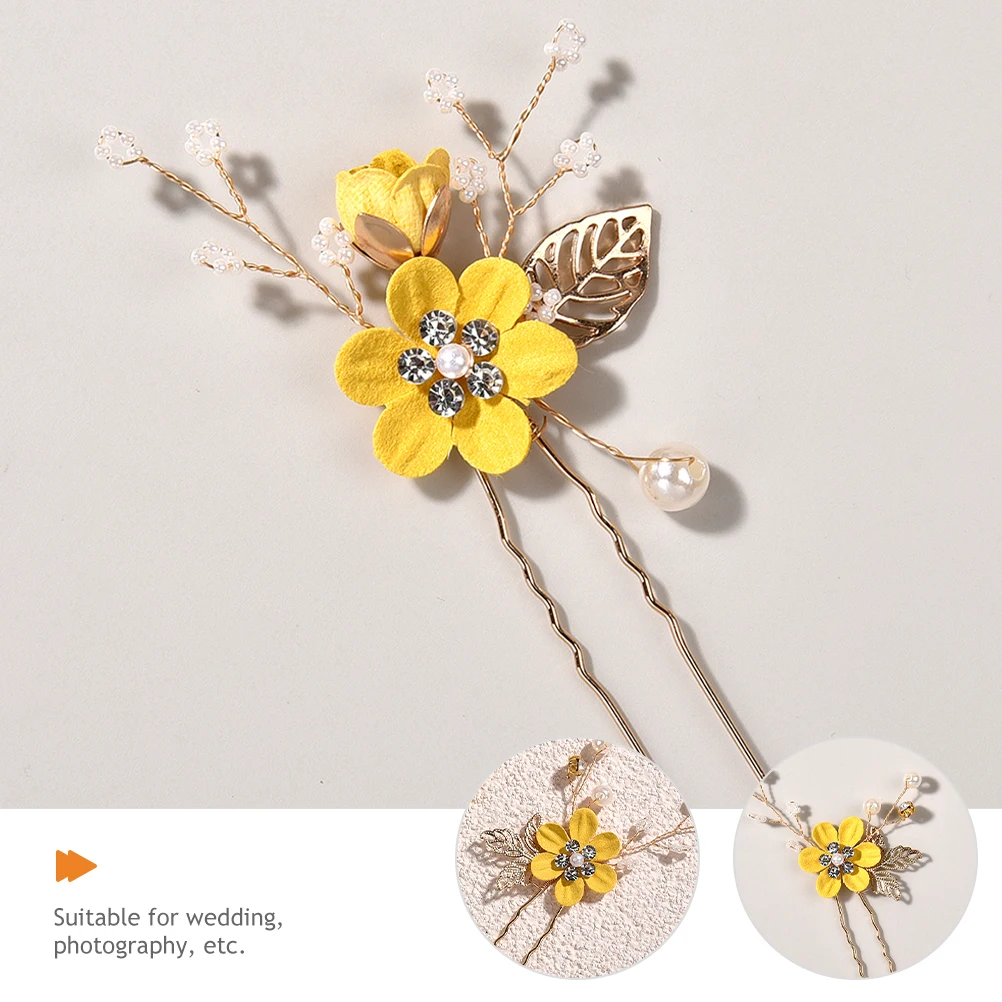 2pcs Wedding Hairpin Accessories Yellow Updo Cute Head Pins Styling Bridal Hair Jewelry for Girls Women Bride
2pcs Wedding Hairpin Accessories Yellow Updo Cute Head Pins Styling Bridal Hair Jewelry for Girls Women Bride