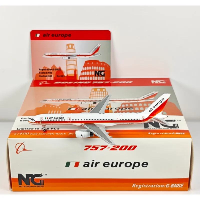 NG 1/400 Scale Europa Airlines B757-200 G-BNSE Die-cast Alloy Aircraft Model Collectible Decorative Ornament
NG 1/400 Scale Europa Airlines B757-200 G-BNSE Die-cast Alloy Aircraft Model Collectible Decorative Ornament