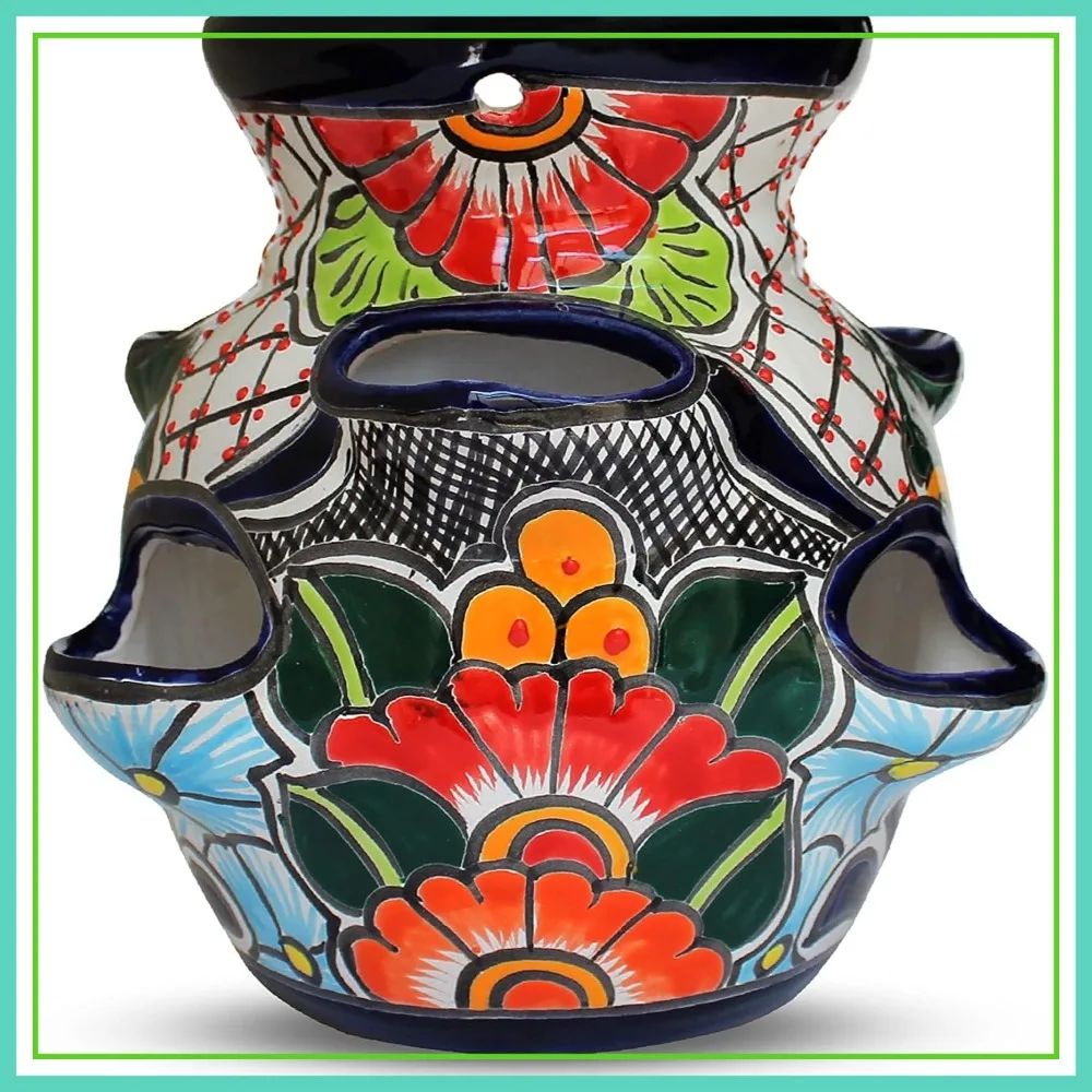 10" Talavera Strawberry Pottery Planter, Sky Blue - Ceramic Flower Pot for Indoor Plants & Succulents
10" Talavera Strawberry Pottery Planter, Sky Blue - Ceramic Flower Pot for Indoor Plants & Succulents