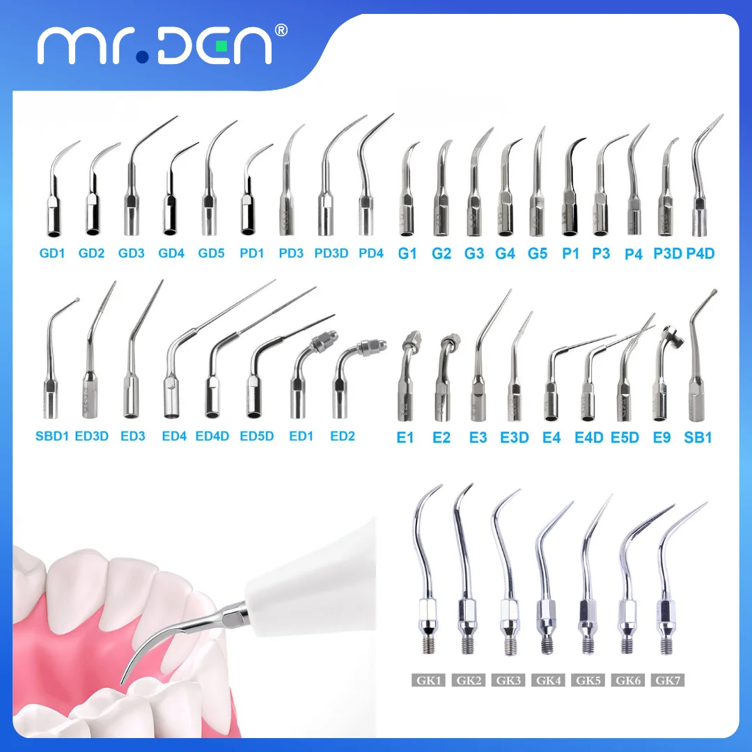 Ultrasonic Scaler Tips Dental Cleaning Machine Working Tips Root Canal Treatment Needles Multi-model G P E Series MR DEN
Ultrasonic Scaler Tips Dental Cleaning Machine Working Tips Root Canal Treatment Needles Multi-model G P E Series MR DEN