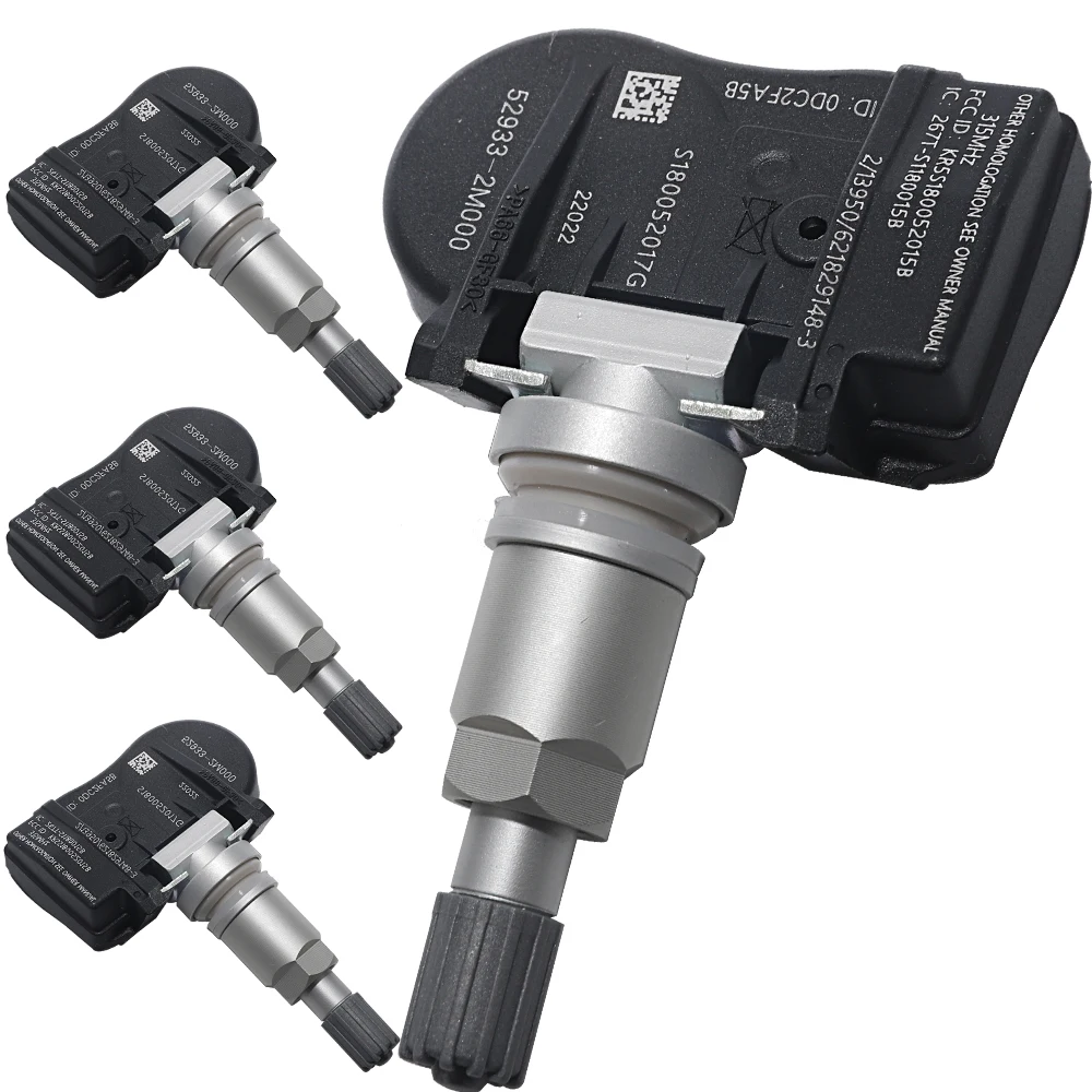 4PCS Car Tire Pressure Sensor For Hyundai Accent 04/2011-09/2014 Elantra Sonata Optima OEM 529332M000 529332L700 TPMS 315MHz
4PCS Car Tire Pressure Sensor For Hyundai Accent 04/2011-09/2014 Elantra Sonata Optima OEM 529332M000 529332L700 TPMS 315MHz