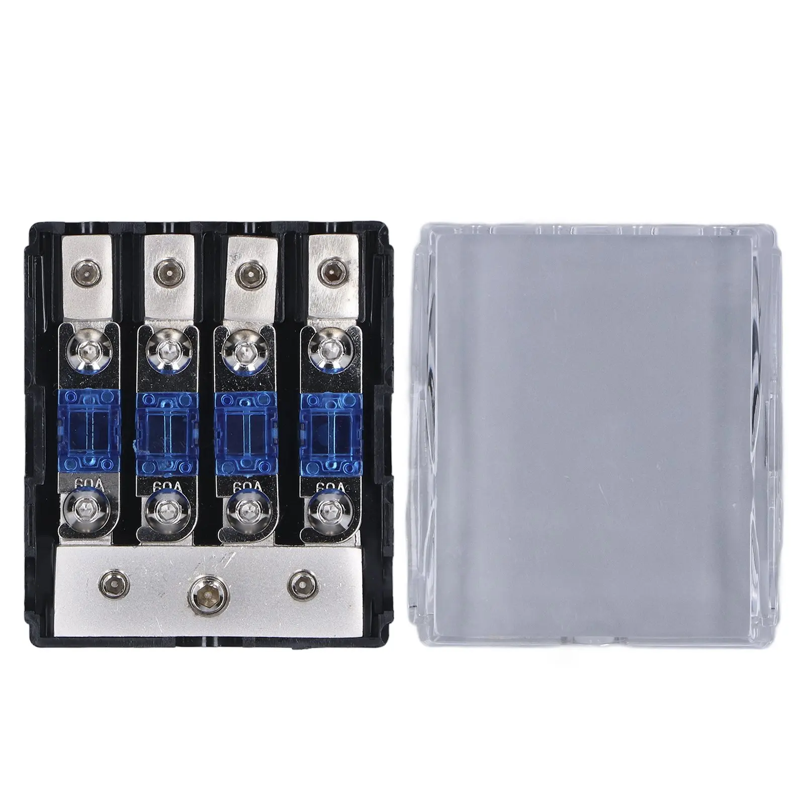 60A Power Distribution Block 1 In 4 Ways Out Audio Fuse Holder for Car RV Solar System
60A Power Distribution Block 1 In 4 Ways Out Audio Fuse Holder for Car RV Solar System