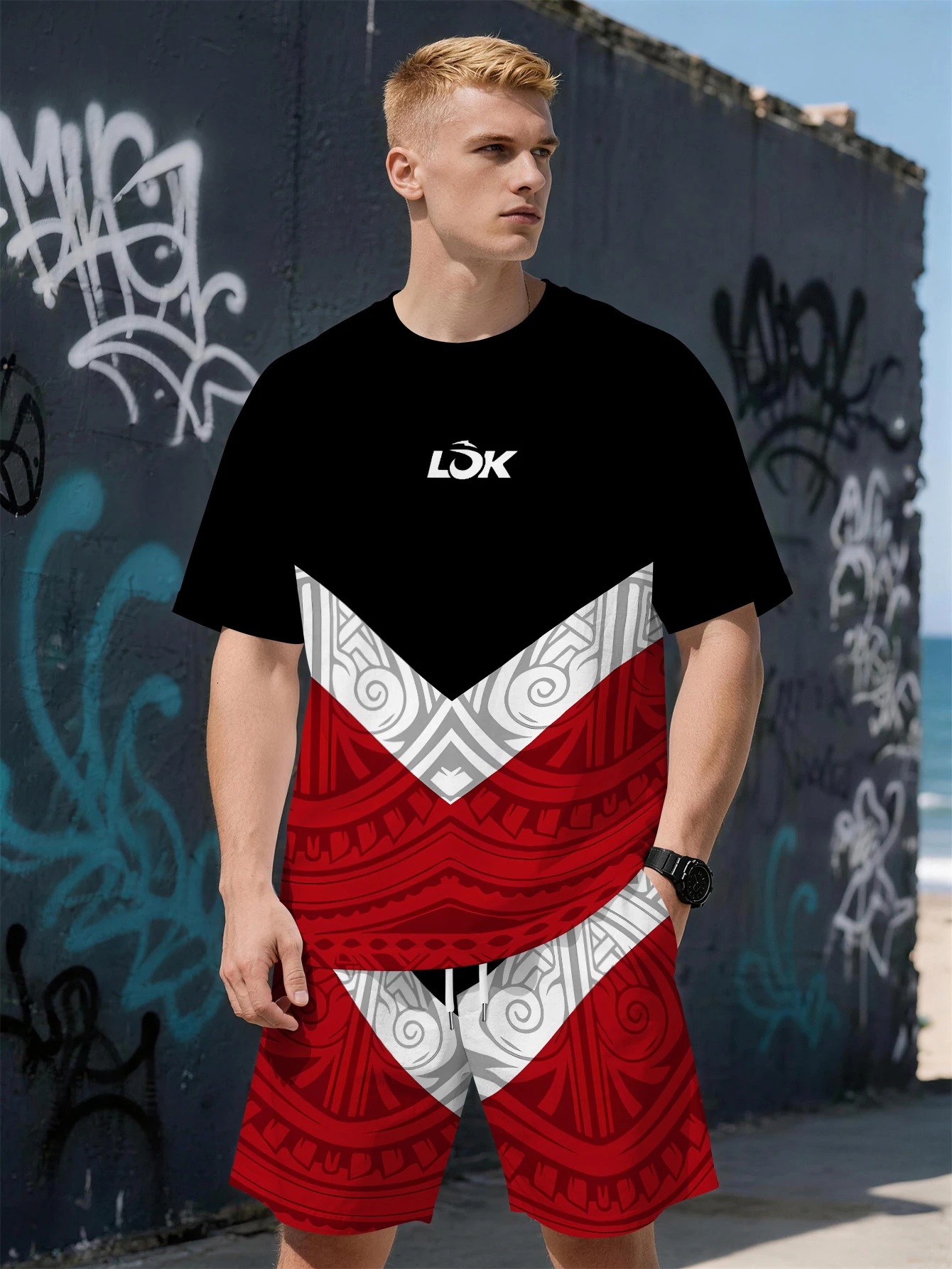 2026 Summer New Men's Short-Sleeved Set with 3D Letter Print - Fashionable Street Style Comfortable Lightweight Soft
2026 Summer New Men's Short-Sleeved Set with 3D Letter Print - Fashionable Street Style Comfortable Lightweight Soft
