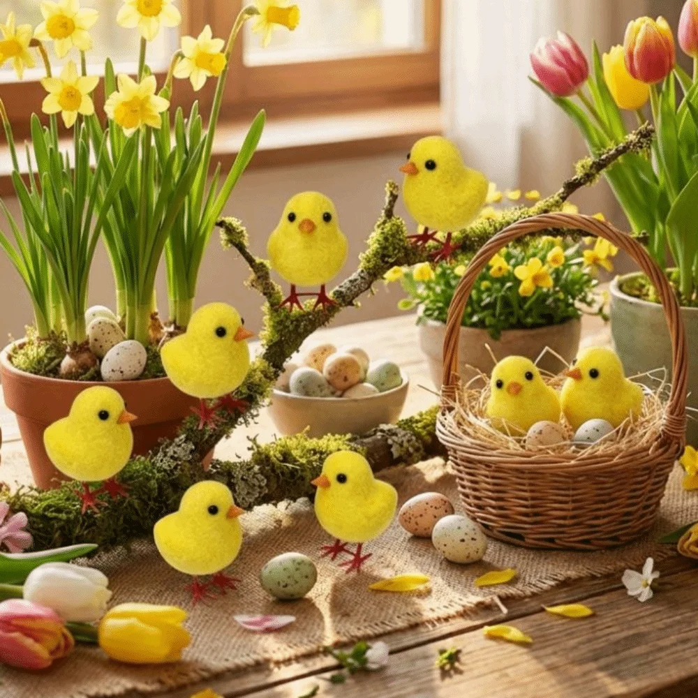 Cute Realistic Chicken Ornament Flocking Standing Easter Chick Figurine Faux Animal Chicken Garden Decor
Cute Realistic Chicken Ornament Flocking Standing Easter Chick Figurine Faux Animal Chicken Garden Decor