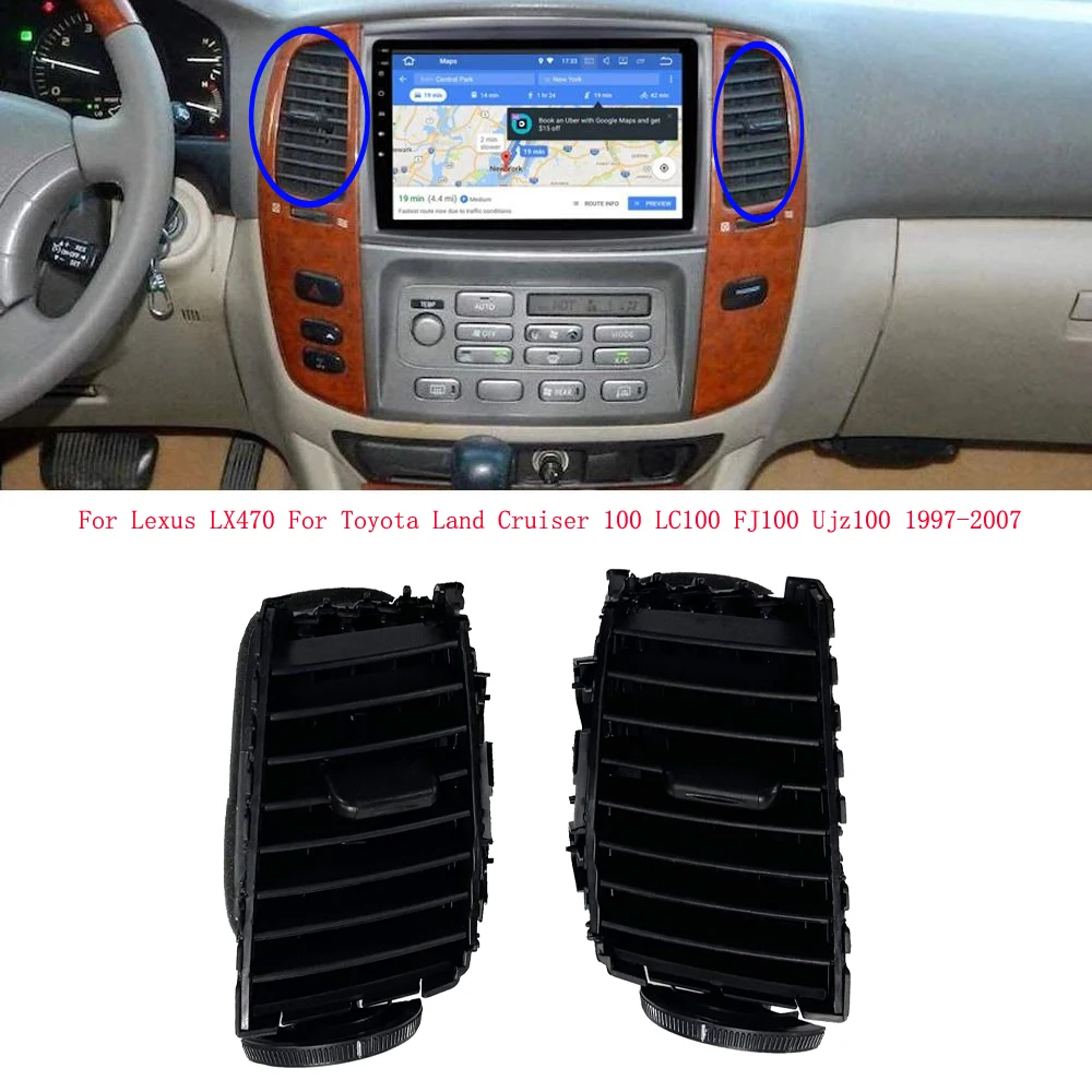 Пара воздуховодов (левый и правый) 55660-60190, 55670-60190 для Toyota Land Cruiser 100 LC100 FJ100 1999-2007
Пара воздуховодов (левый и правый) 55660-60190, 55670-60190 для Toyota Land Cruiser 100 LC100 FJ100 1999-2007