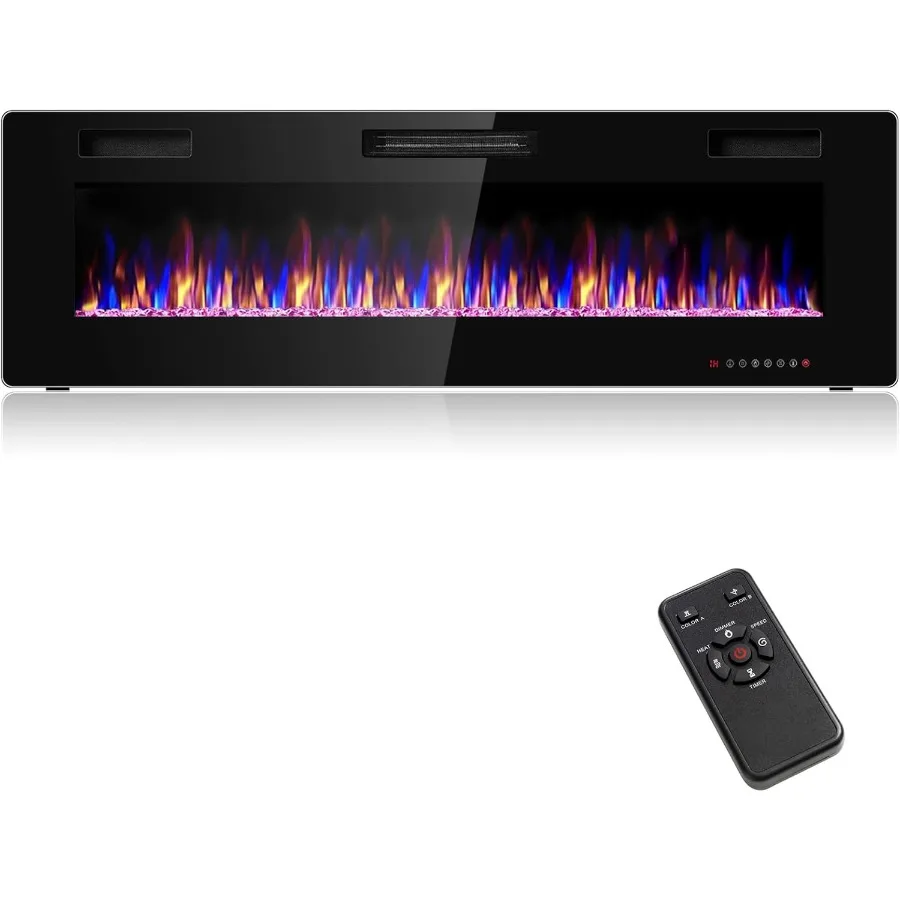 60 встраиваемых и настенных электрических каминов с дистанционным управлением, 18-часовой таймер, интерфейс сенсорного экрана, 12 регулируемых пламени S
60 встраиваемых и настенных электрических каминов с дистанционным управлением, 18-часовой таймер, интерфейс сенсорного экрана, 12 регулируемых пламени S
