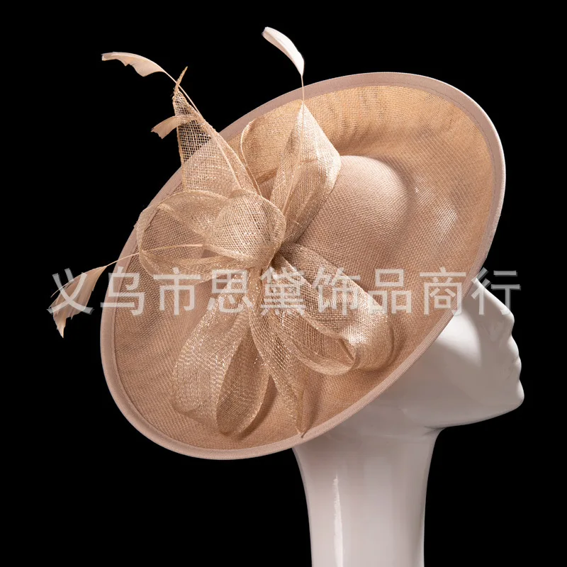 New Imitation Linen Ball Cap Solid Color Feather Flower Headpiece Jockey Club Evening Hairband Hair Clip Dual-use
New Imitation Linen Ball Cap Solid Color Feather Flower Headpiece Jockey Club Evening Hairband Hair Clip Dual-use