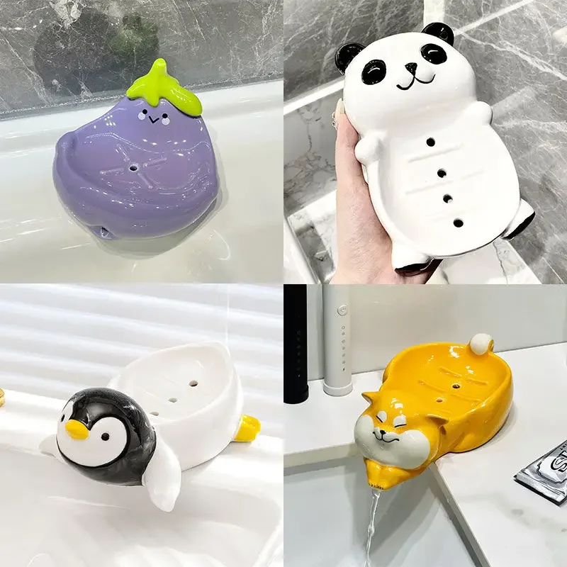 Creative Cartoon Ceramic Soap Box Trendy Cute Home Drain Dish Portable Shower Organizer Holder Storage Tray Bathroom Accessories
Creative Cartoon Ceramic Soap Box Trendy Cute Home Drain Dish Portable Shower Organizer Holder Storage Tray Bathroom Accessories