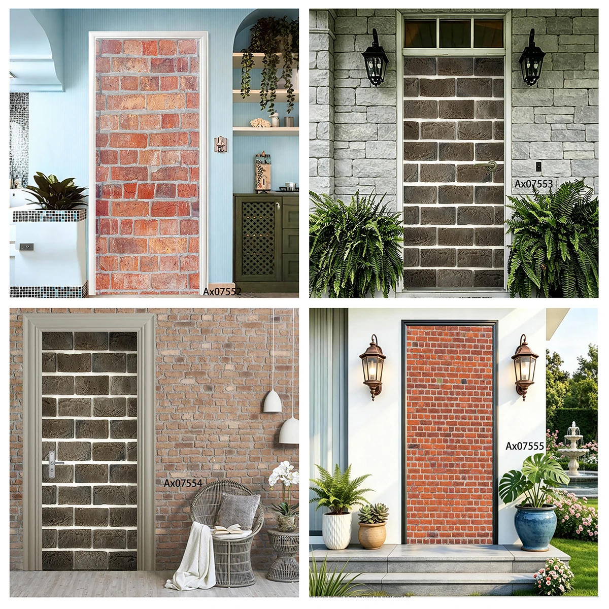 Industrial Vintage Brick Stone Door Sticker Self Adhesive Texture Vertical Door Mural for Loft Cafe Basement Home Decoration
Industrial Vintage Brick Stone Door Sticker Self Adhesive Texture Vertical Door Mural for Loft Cafe Basement Home Decoration