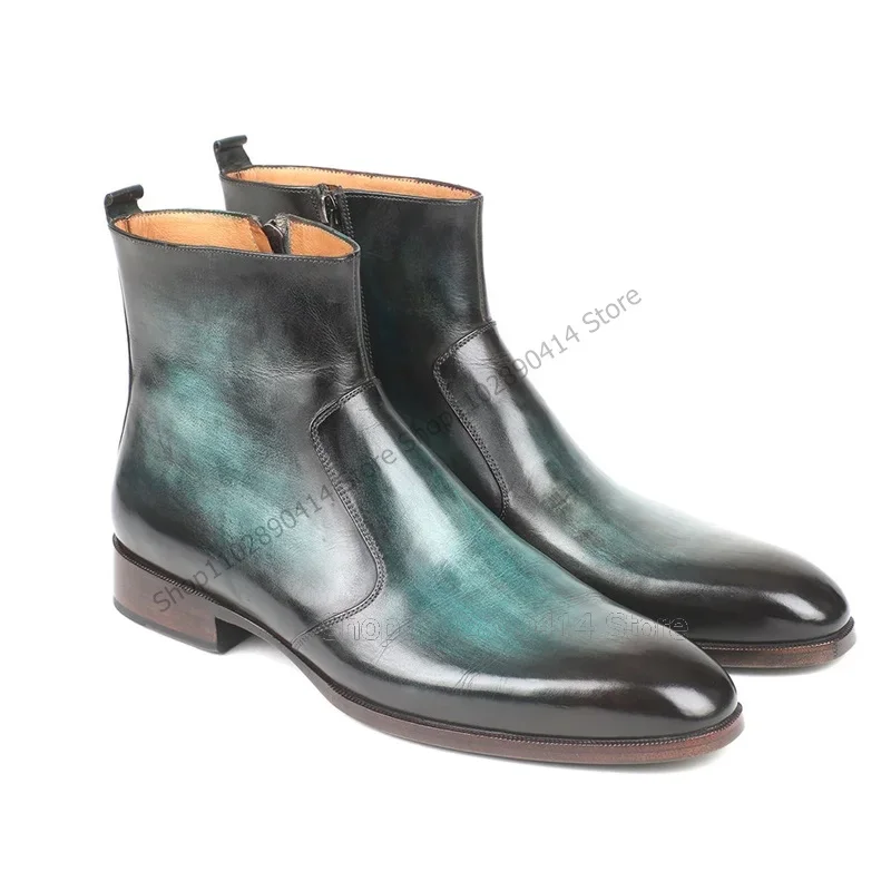 Gradient Color Carving Design Square Toe Ankle Boots Fashion Side Zipper Men Shoes Luxury Handmade Party Banquet Men Dress Shoes
Gradient Color Carving Design Square Toe Ankle Boots Fashion Side Zipper Men Shoes Luxury Handmade Party Banquet Men Dress Shoes