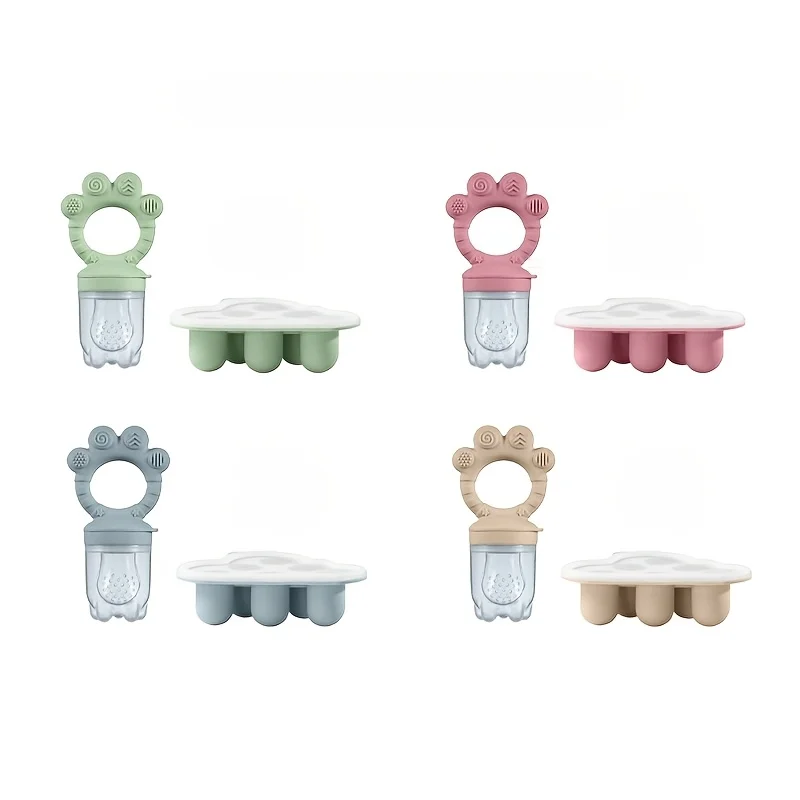 2pcs Baby Feeding Set: Baby Fruit Feeder with Freezer Mold with Lid, Silicone Food Tray Feeder, Breast Milk Teething Feeding Set
2pcs Baby Feeding Set: Baby Fruit Feeder with Freezer Mold with Lid, Silicone Food Tray Feeder, Breast Milk Teething Feeding Set
