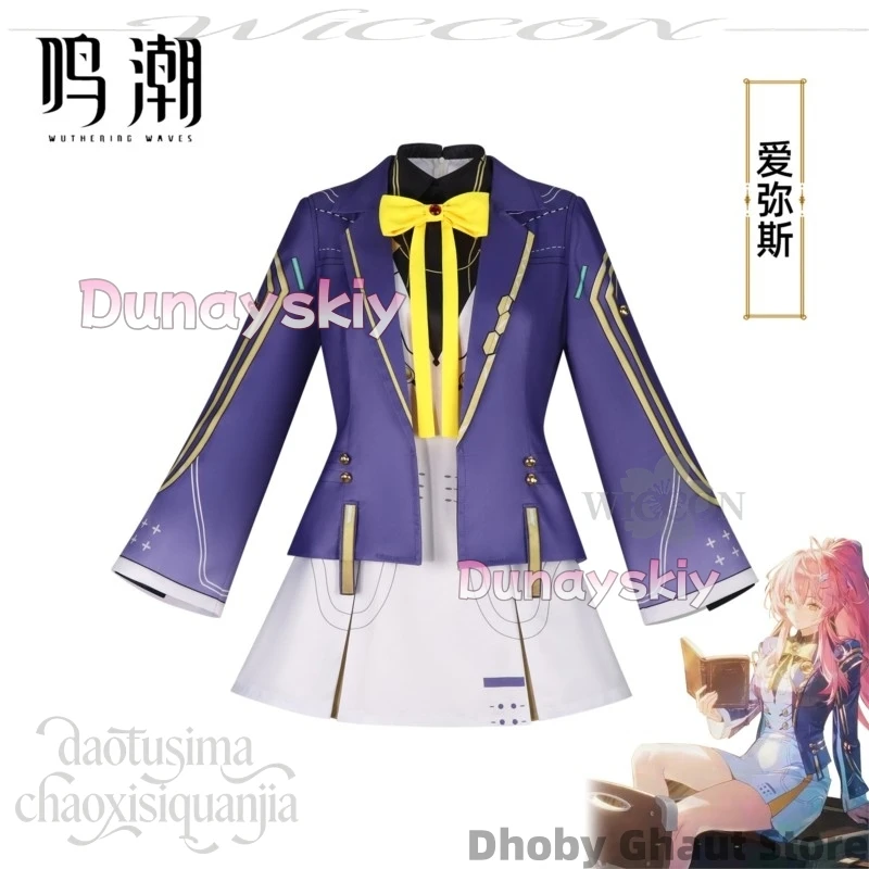 Anime Game Wuthering Waves Cosplay Aemeath 코스프레 JK School Uniform Dress Purple Coat White Mini Dress Pink Single Ponytail Cos
Anime Game Wuthering Waves Cosplay Aemeath 코스프레 JK School Uniform Dress Purple Coat White Mini Dress Pink Single Ponytail Cos