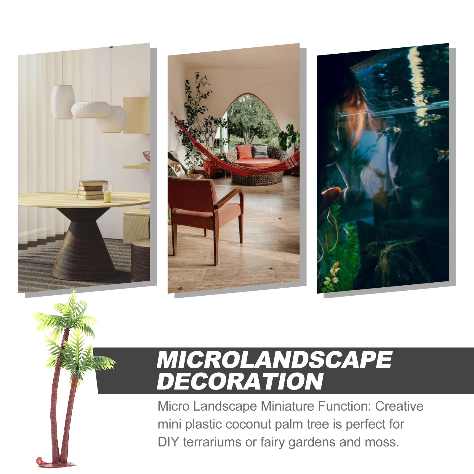 12Pcs Realistic Plastic Coconut Palm Trees for Mini Landscape Decor Bonsai Craft DIY Micro Landscaping Supplies Terrarium Garden
12Pcs Realistic Plastic Coconut Palm Trees for Mini Landscape Decor Bonsai Craft DIY Micro Landscaping Supplies Terrarium Garden