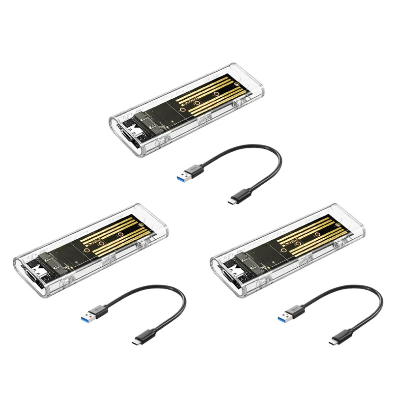3X M2 SSD Case M.2 NVME SSD Enclosure Portable USB3.1 Type-C SSD Transparent Hard Disk Case 5Gbps For PC
3X M2 SSD Case M.2 NVME SSD Enclosure Portable USB3.1 Type-C SSD Transparent Hard Disk Case 5Gbps For PC