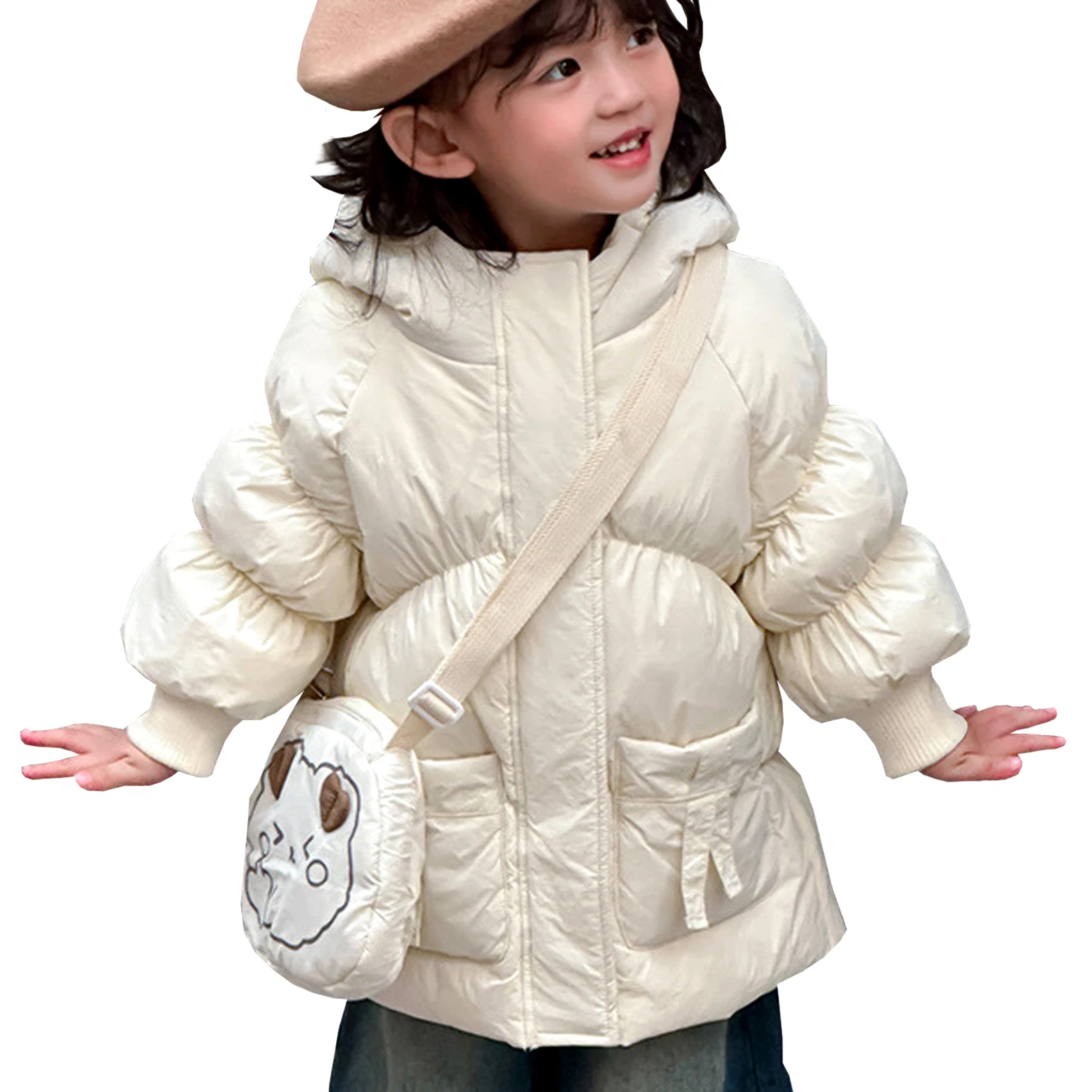Girls Down Coat,Hood Warm Children's Down Jacket with Bag,Lightweight Windproof Toddlers Winter Puffer Coat,Casual Kids Outwear
Girls Down Coat,Hood Warm Children's Down Jacket with Bag,Lightweight Windproof Toddlers Winter Puffer Coat,Casual Kids Outwear