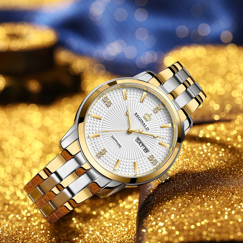 -Border Men's watch Crown Quartz Women's Waterproof Fashion Luminous Couple Double Calendar Women
-Border Men's watch Crown Quartz Women's Waterproof Fashion Luminous Couple Double Calendar Women
