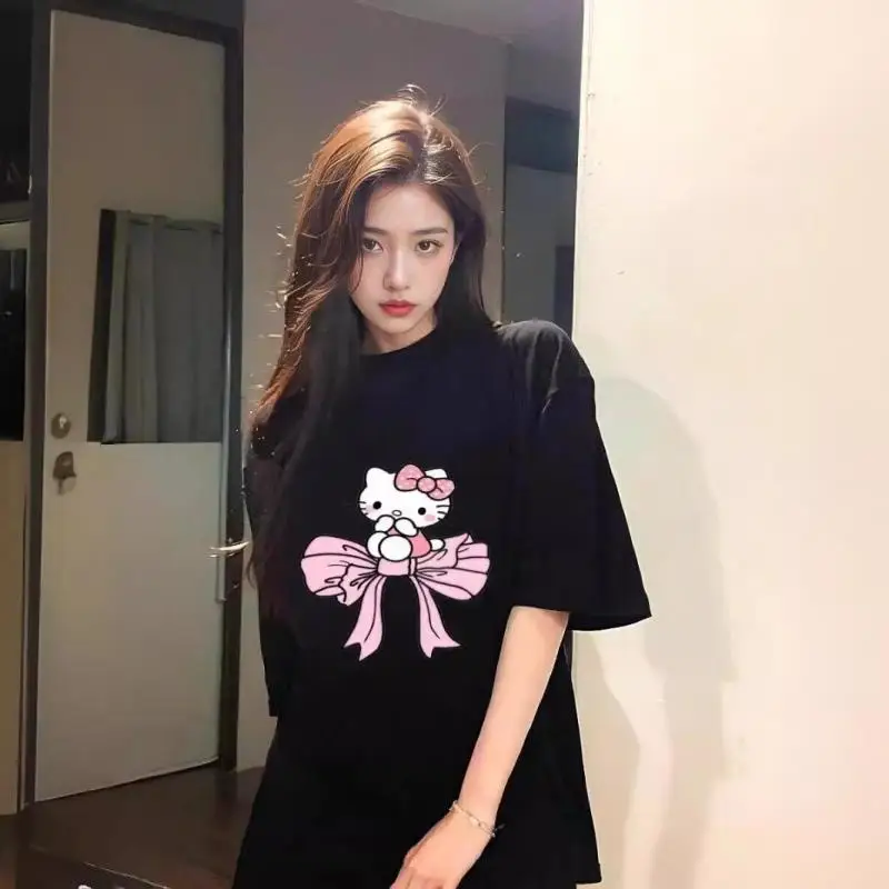 Kawaii Sanrio Anime Printed Short Sleeves Cute Hello Kitty Cartoon Summer Sweet Mid Length Style Round Neck T-Shir Girls Gifts
Kawaii Sanrio Anime Printed Short Sleeves Cute Hello Kitty Cartoon Summer Sweet Mid Length Style Round Neck T-Shir Girls Gifts