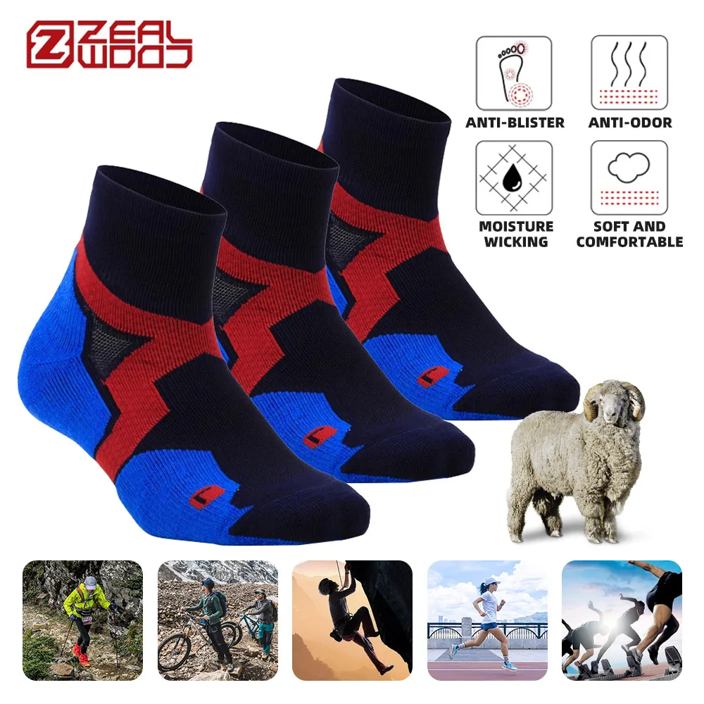 ZEALWOOD No Show/Ankle Athletic Running Socks Men's Women's Merino Wool Anti-blister Cushion Hiking Cycling Trekking 1/3 Pairs
ZEALWOOD No Show/Ankle Athletic Running Socks Men's Women's Merino Wool Anti-blister Cushion Hiking Cycling Trekking 1/3 Pairs