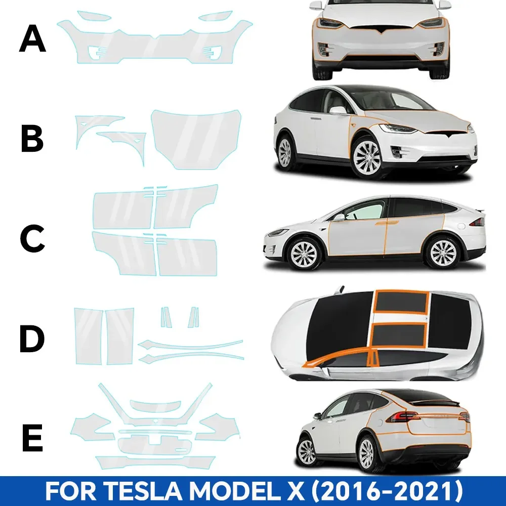 For Tesla Model X 2016-2021 Pre-Cut Paint Protection Film Car Clear Kit Sticker PPF TPU Transparent Body Accessories Styling
For Tesla Model X 2016-2021 Pre-Cut Paint Protection Film Car Clear Kit Sticker PPF TPU Transparent Body Accessories Styling
