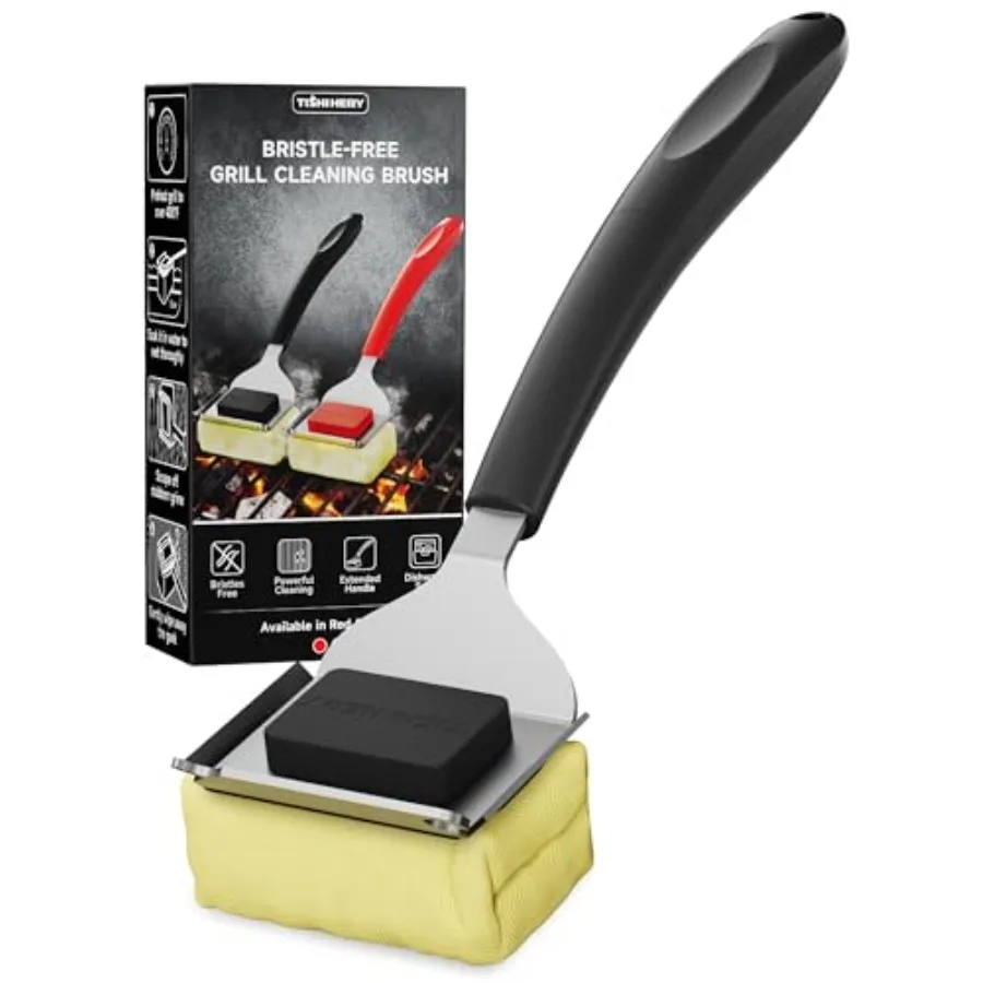 Bristle Free Grill Brush with Scraper for Outdoor Grill Cleaning, Safe Steam BBQ Grill Cleaner, Replaceable Head, Grilling Acce
Bristle Free Grill Brush with Scraper for Outdoor Grill Cleaning, Safe Steam BBQ Grill Cleaner, Replaceable Head, Grilling Acce