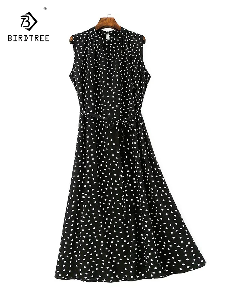 BirdTree — женское шелковое элегантное платье из двойного крепа, без рукавов в горошек, платья-жилеты в стиле ретро, осень 202, D59929CC
BirdTree — женское шелковое элегантное платье из двойного крепа, без рукавов в горошек, платья-жилеты в стиле ретро, осень 202, D59929CC