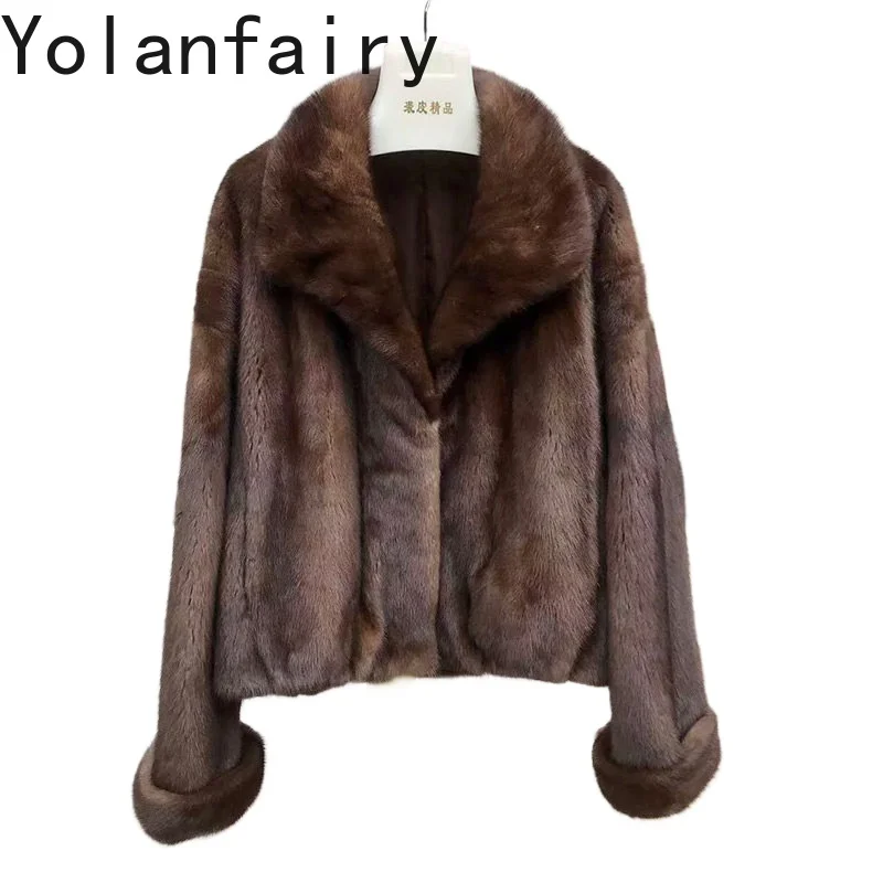 YOLANFAIRY High-end Real Fur Coat Woman Mink Jacket Luxury Winter 2026 Natural Whole Mink Fur Coats Short Fashion Coffee Coats
YOLANFAIRY High-end Real Fur Coat Woman Mink Jacket Luxury Winter 2026 Natural Whole Mink Fur Coats Short Fashion Coffee Coats