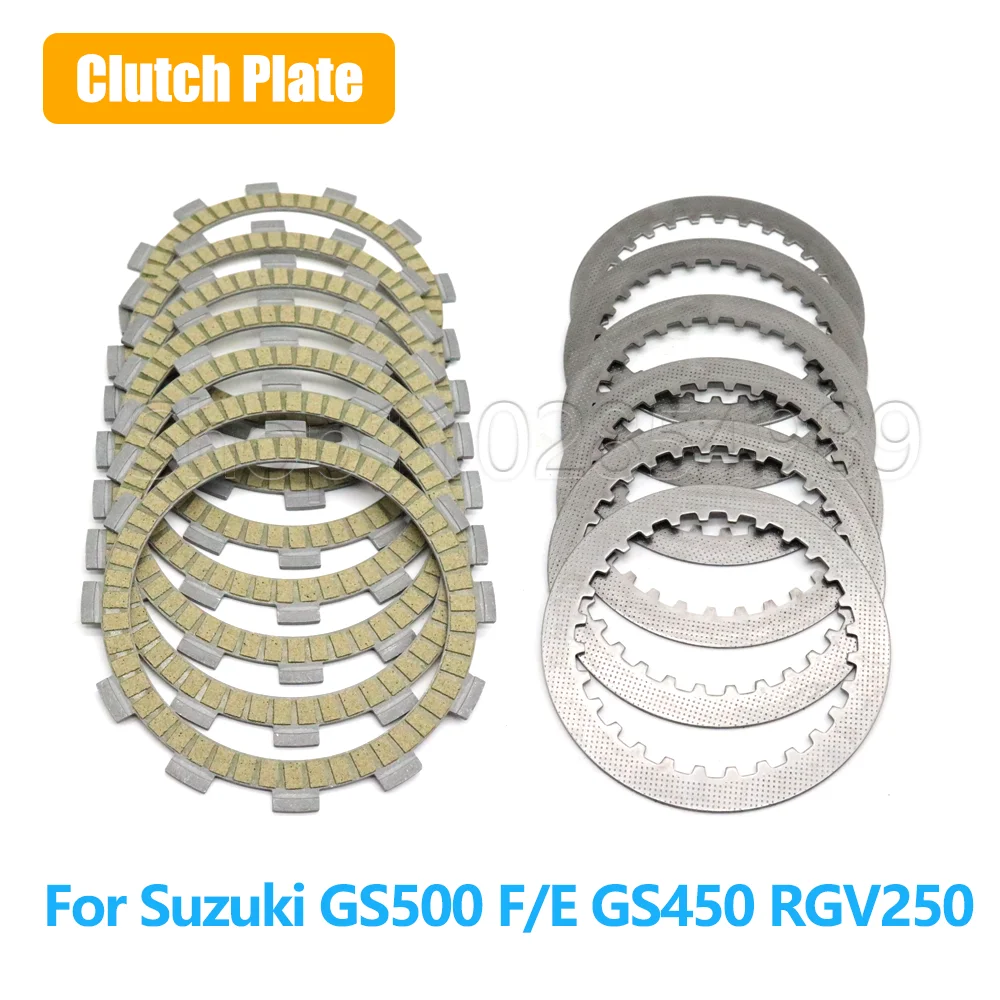 Motorcycle Clutch Plates Friction Kits For Suzuki GS500 F E K1-K9 GS500F GS500E GS450 GS450T RGV250 M Gamma 1981-2009
Motorcycle Clutch Plates Friction Kits For Suzuki GS500 F E K1-K9 GS500F GS500E GS450 GS450T RGV250 M Gamma 1981-2009