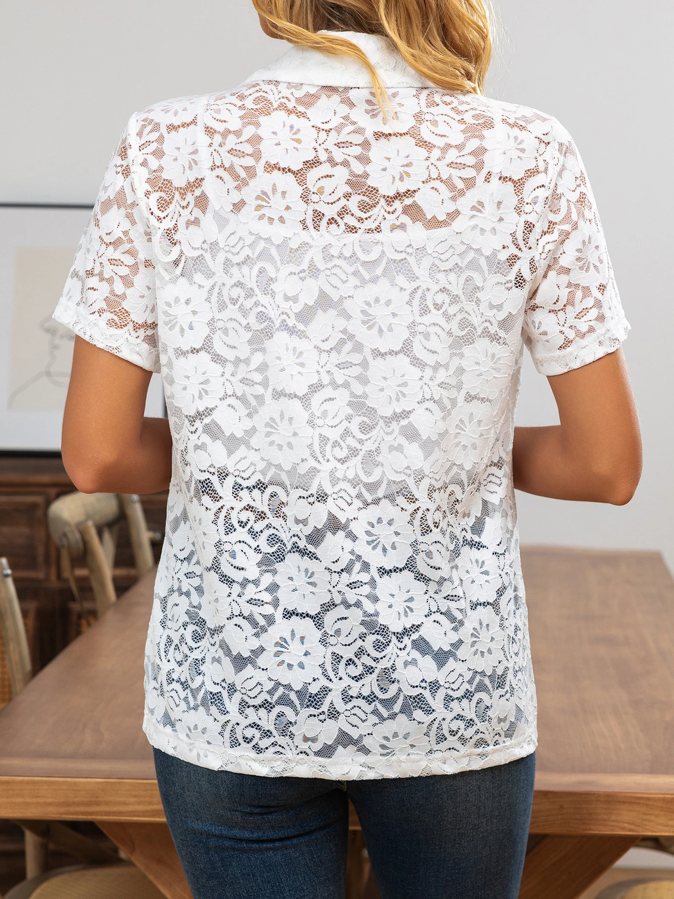 Women's Short Sleeve White Lace Blazer, Elegant Open-Front Cardigan for Casual & Party Wear
Women's Short Sleeve White Lace Blazer, Elegant Open-Front Cardigan for Casual & Party Wear