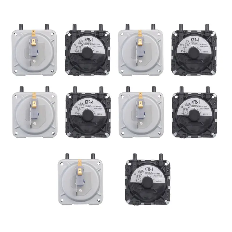 Boiler Gas Water Heater Pressure Switch Kit Universal Pressure Switch KFR-1, Wall-Mounted Boiler Air Pressure Switch Set 10Pcs
Boiler Gas Water Heater Pressure Switch Kit Universal Pressure Switch KFR-1, Wall-Mounted Boiler Air Pressure Switch Set 10Pcs