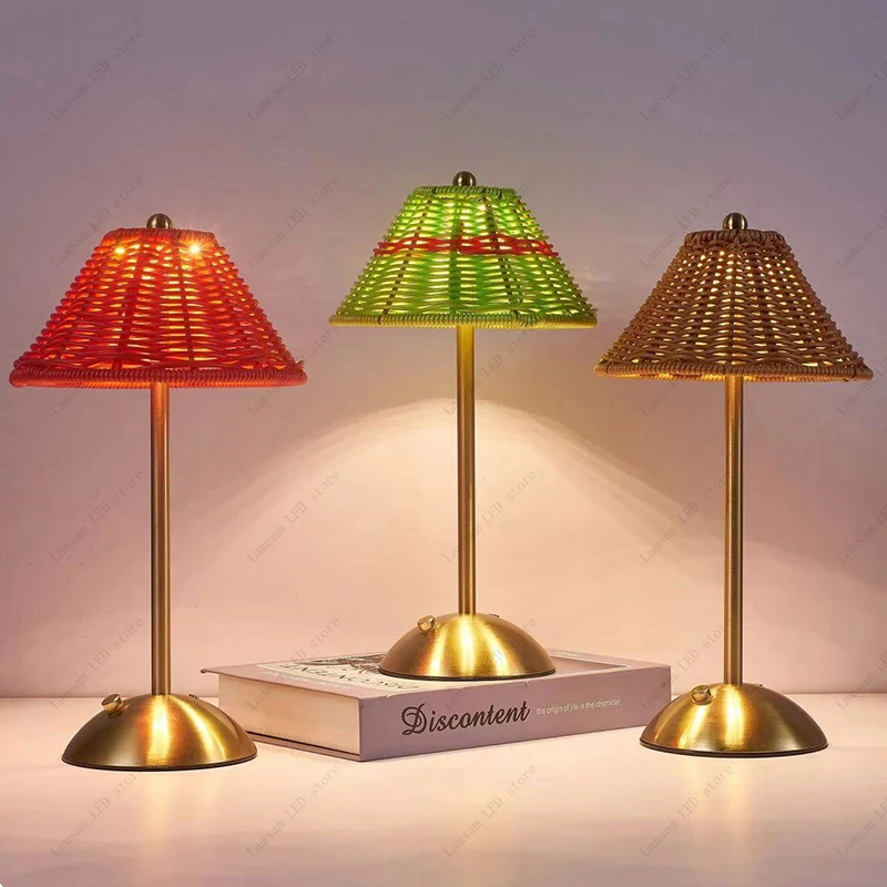 USB Rechargeable Rattan Umbrella Lamp Pastoral LED Desk Light Tricolored Bedside Night Light Living Room Hotel Dining Room
USB Rechargeable Rattan Umbrella Lamp Pastoral LED Desk Light Tricolored Bedside Night Light Living Room Hotel Dining Room