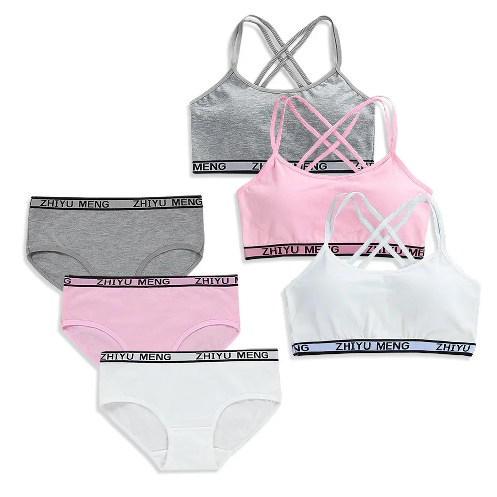 Kids Sports Underwear for Girl Training Bras Set Teen Underwear Soft Sport Brassiere Teenagers Top Breathable Vest 8-16 Years
Kids Sports Underwear for Girl Training Bras Set Teen Underwear Soft Sport Brassiere Teenagers Top Breathable Vest 8-16 Years