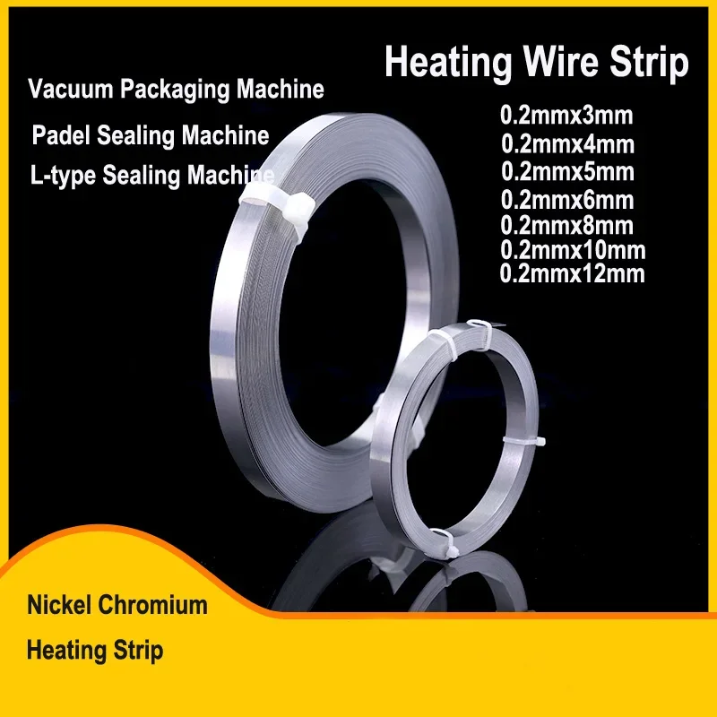 Sealing machine, flat electric ribbon/sealing and cutting machine spare parts, chrome-nickel, 2~ 12MM wide
Sealing machine, flat electric ribbon/sealing and cutting machine spare parts, chrome-nickel, 2~ 12MM wide